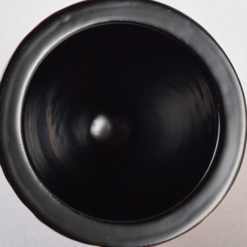 茶道具　源陵香作　根來塗　鬼灯香合　共箱　V　9200