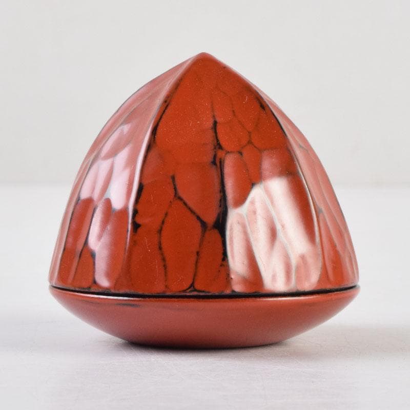 茶道具　源陵香作　根來塗　鬼灯香合　共箱　V　9200