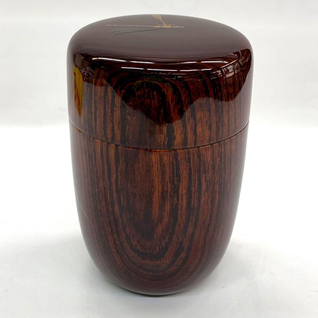 【長棗　蜻蛉に蒲1   欅溜】田中宗凌　共箱