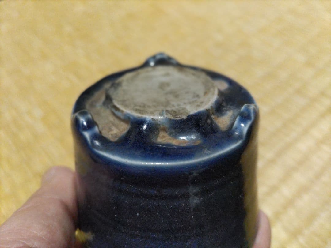 伊万里　瑠璃釉　香炉　江戸前期　無傷　初期伊万里？