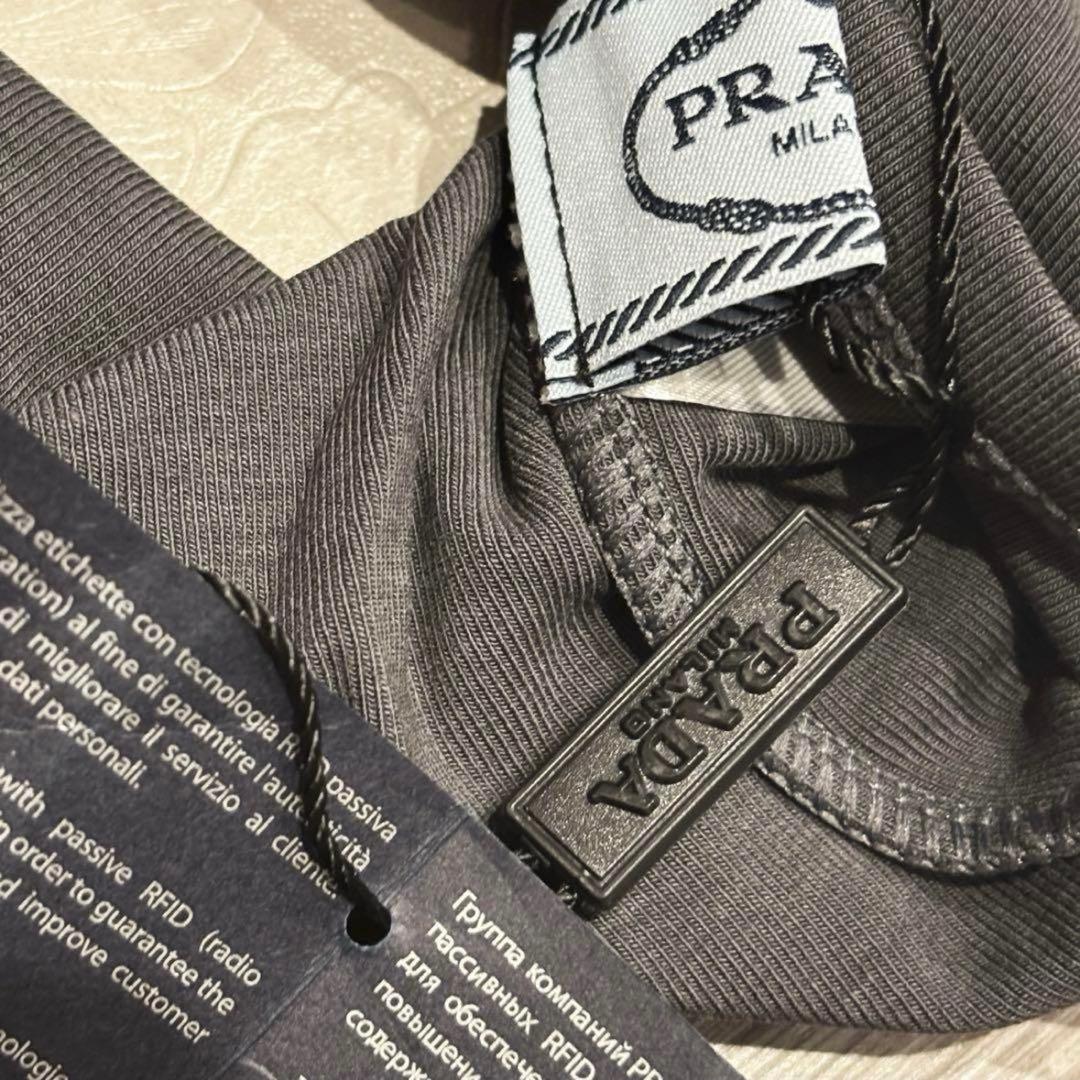 PRADA リブタンクトップ Msize ブラック 黒