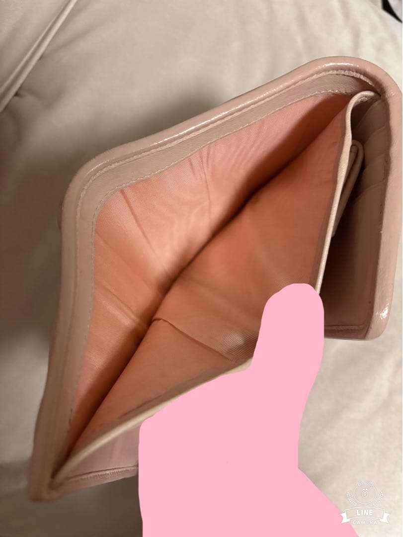 miumiu マテラッセ 三つ折財布 ピンク