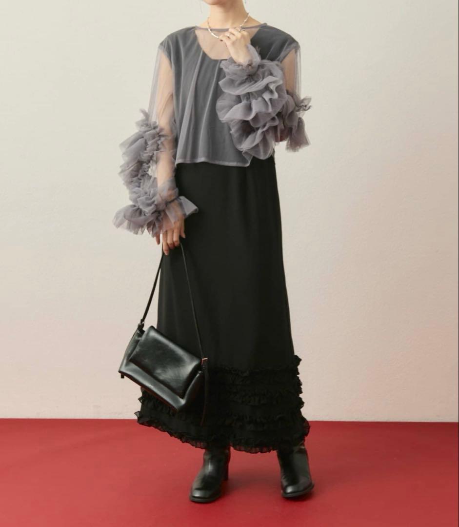 【美品】mystic ティアードフリルドレスSET