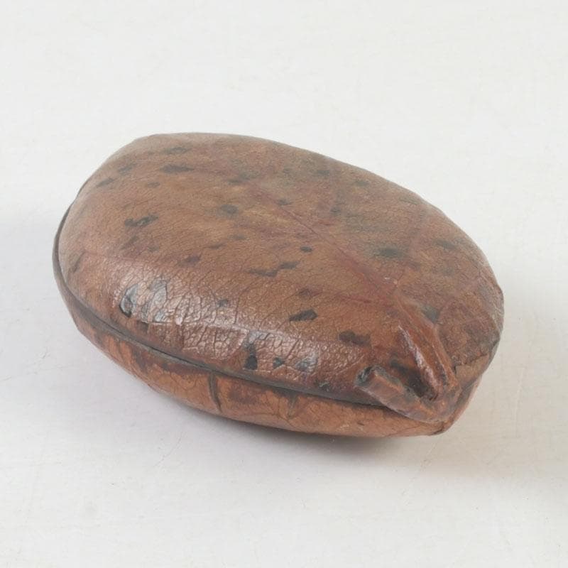 茶道具　山中塗師　新井宗賀作　乾漆　柿ノ葉香合　共箱　V　9706