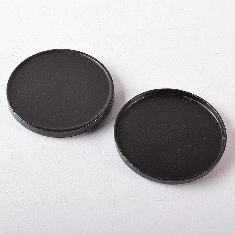 韓国漆　黒漆　螺鈿装飾　圓式香合　時代箱付　V　Ｒ8301