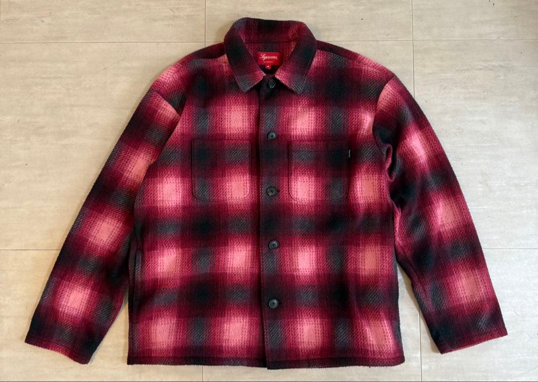 supreme チェックカバーオール風シャツジャケット