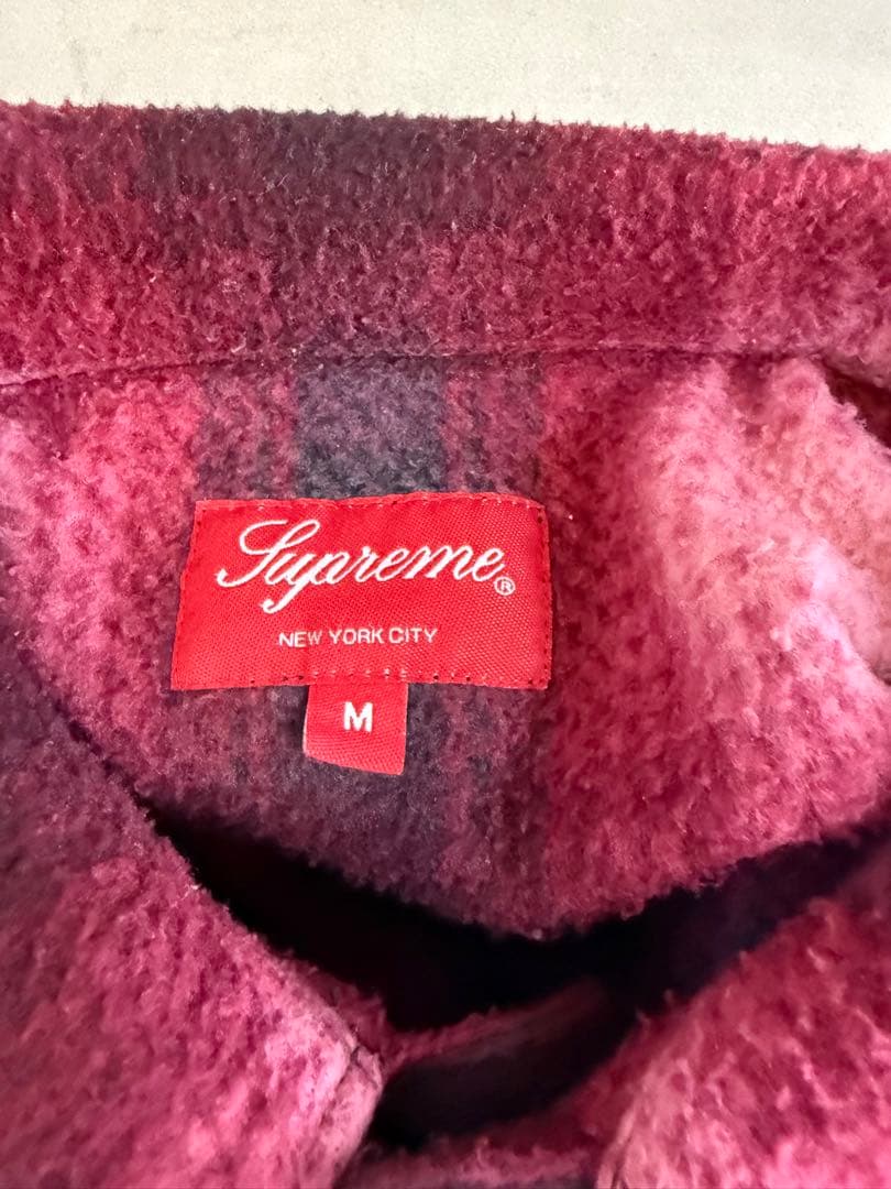 supreme チェックカバーオール風シャツジャケット