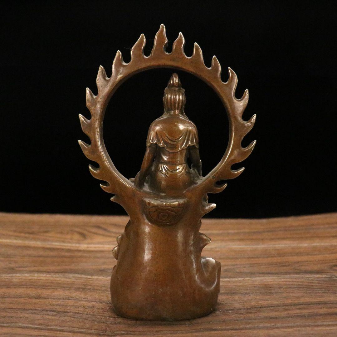 倒流香観音 自在観音 仏像香炉 香座 置物