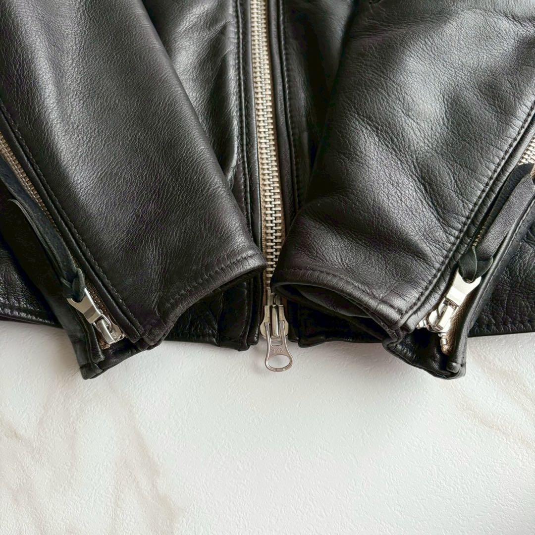 美品◆ナノユニバース ラムレザー シングルライダース ジャケット キルティング