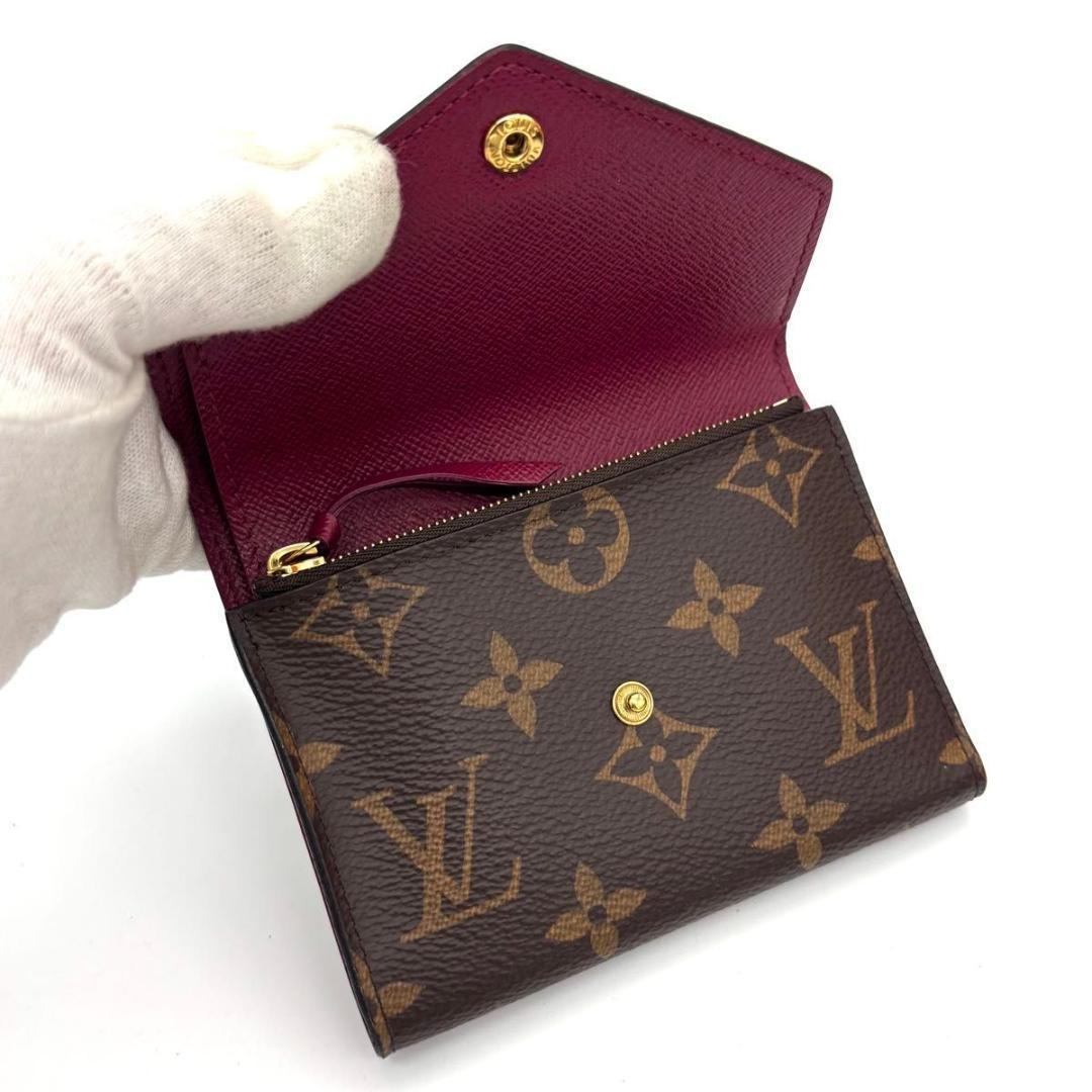 ルイヴィトン モノグラム ポルトフォイユ ヴィクトリーヌ フューシャ 三つ折り