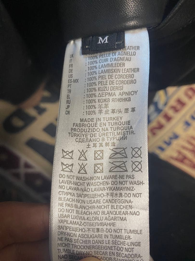 DIESEL ブラック シングルライダースジャケット M