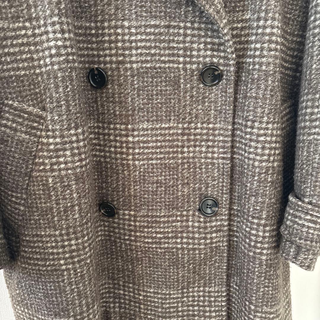 北川景子さん着用 Spick & Span チェック柄ダブルブレストコート