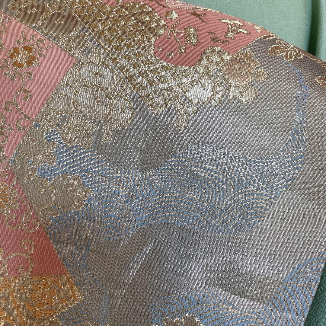 色無地　フルセット　丹後ちりめん　嵯峨野　蔓柏紋　パールトーン　地紋　H10