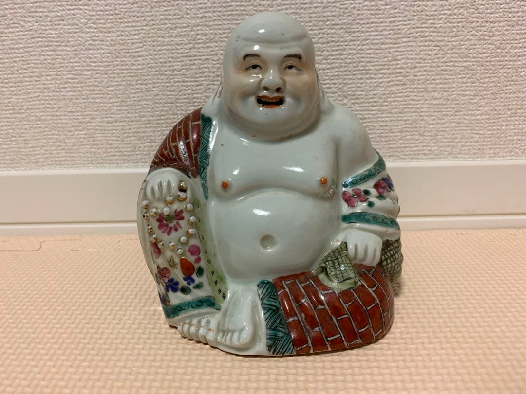 粉彩布袋像 同治年製 人物像 置物