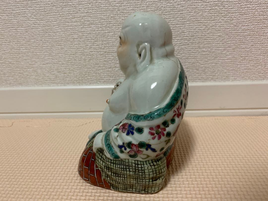 粉彩布袋像 同治年製 人物像 置物