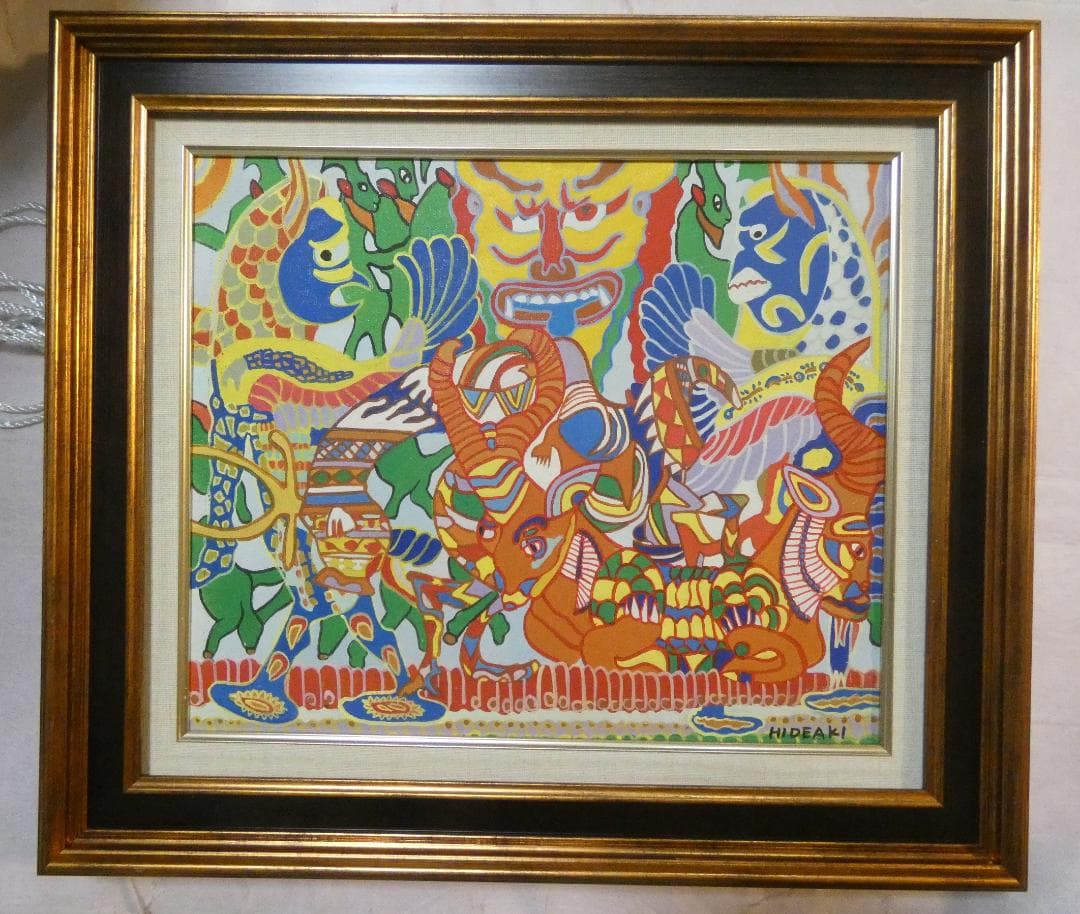 静物画　風景画　油絵　ジミー大西　F6号　額付き　手描き　肉筆