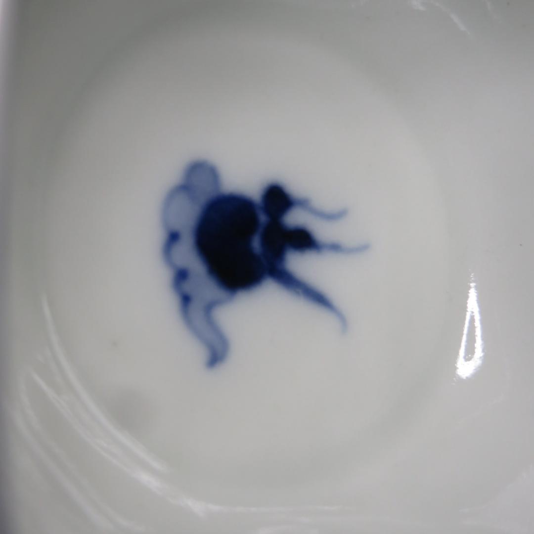 向付 2客 角鉢 染付 名家 蔵出し 初荷 極美品 風景 鳥