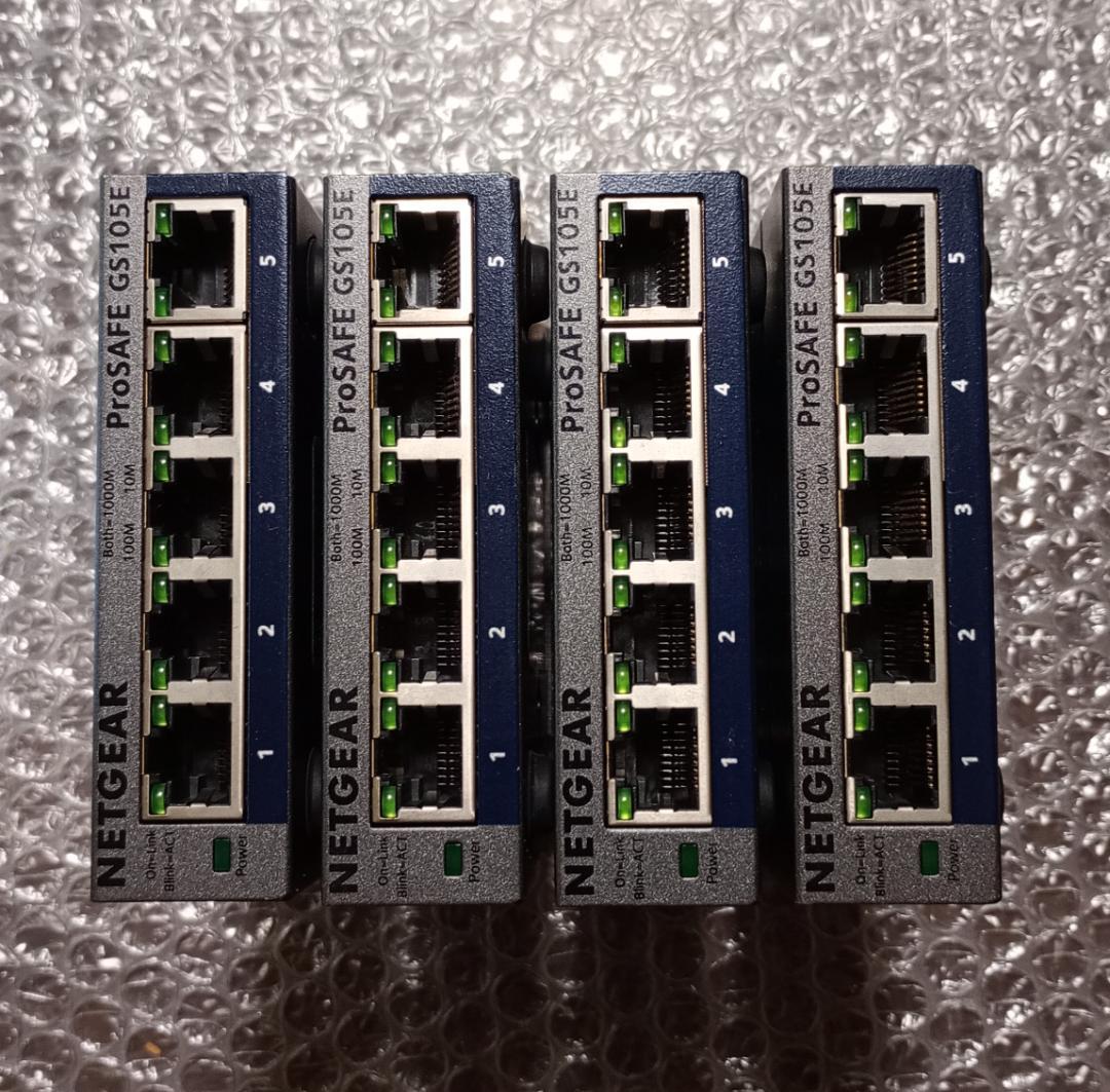 ★NETGEAR GS105Ev2 5ポート GbE スイッチングハブ4台セット