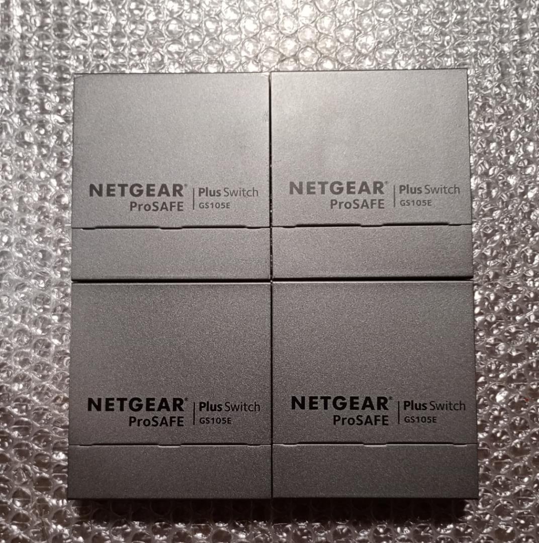 ★NETGEAR GS105Ev2 5ポート GbE スイッチングハブ4台セット