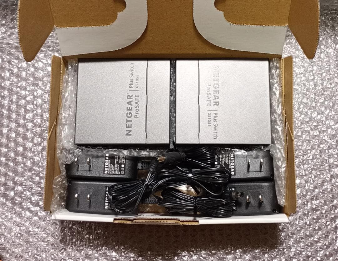 ★NETGEAR GS105Ev2 5ポート GbE スイッチングハブ4台セット