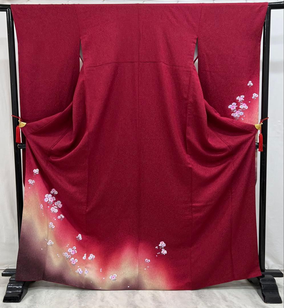 ゆったりサイズ　振り袖　フルセット　長襦袢　金彩　成人式　大きめ　振袖　579