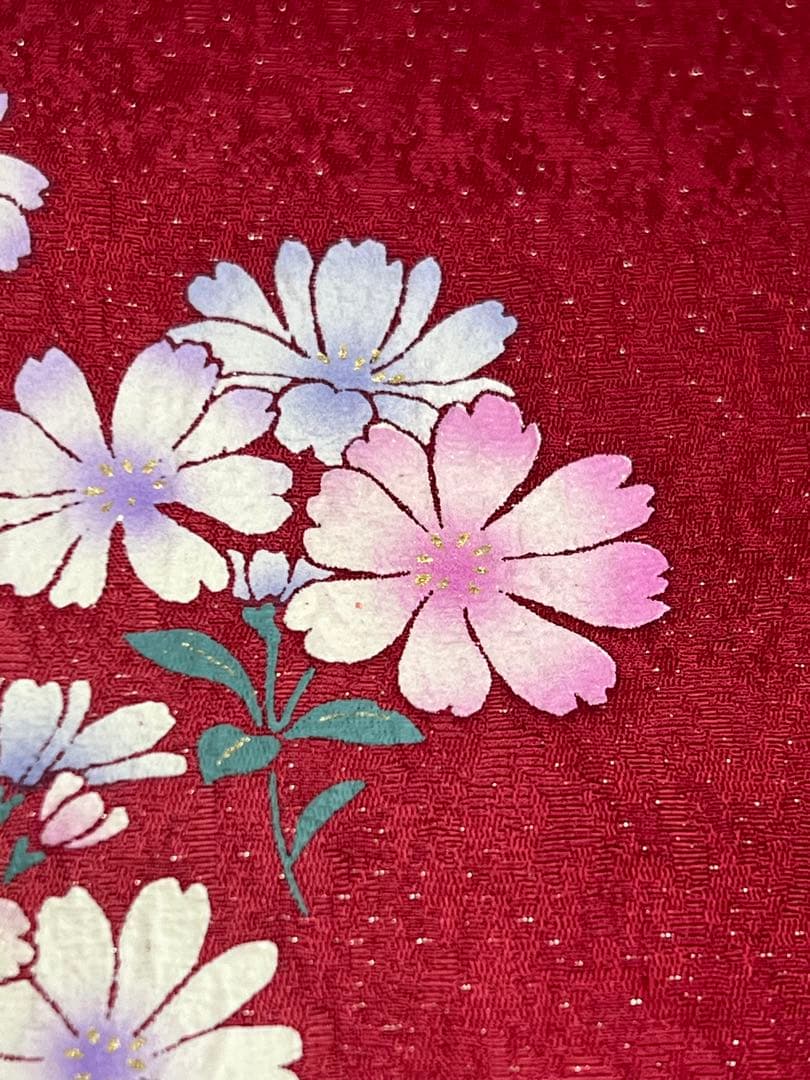 ゆったりサイズ　振り袖　フルセット　長襦袢　金彩　成人式　大きめ　振袖　579