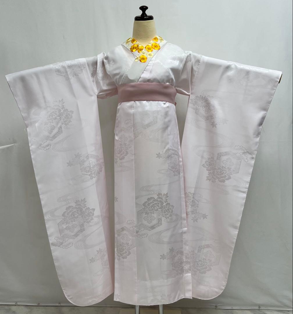 ゆったりサイズ　振り袖　フルセット　長襦袢　金彩　成人式　大きめ　振袖　579