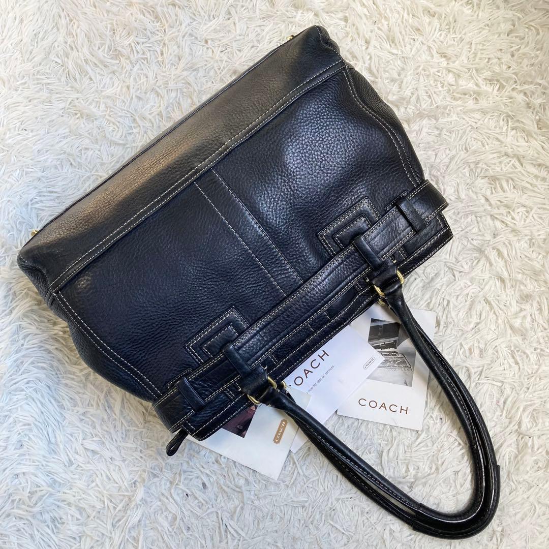 vintage coach old トンプソン ミニボストン キャリーオール 黒