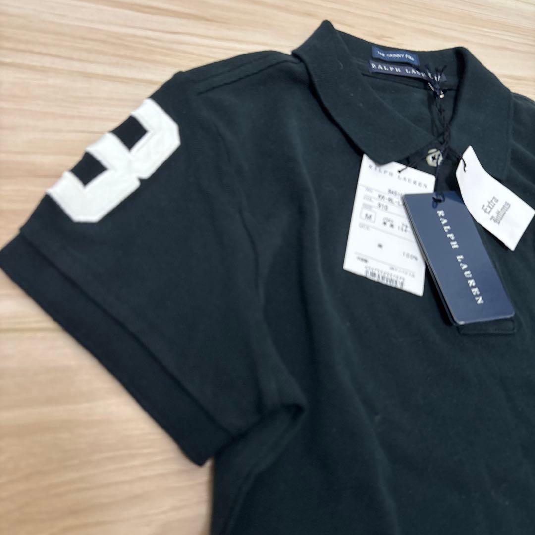 ▪️RALPH LAUREN スキニーポロ　ビッグポニー　タグ付　ブラック　M