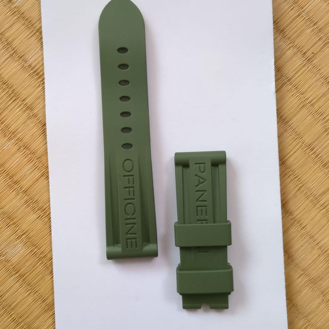 PANERAI 純正ラバー ストラップ アーミー　グリーン