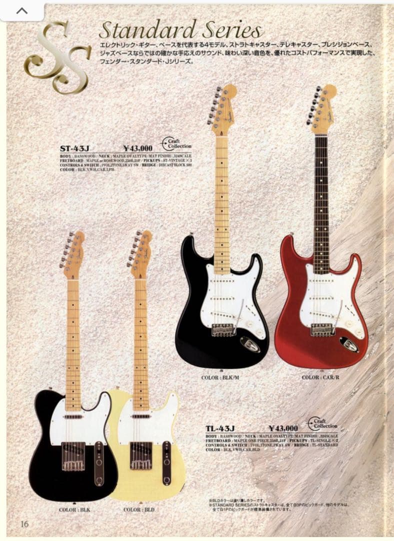 Fender Japan ST-43 ストラトキャスター レッド　1999年購入