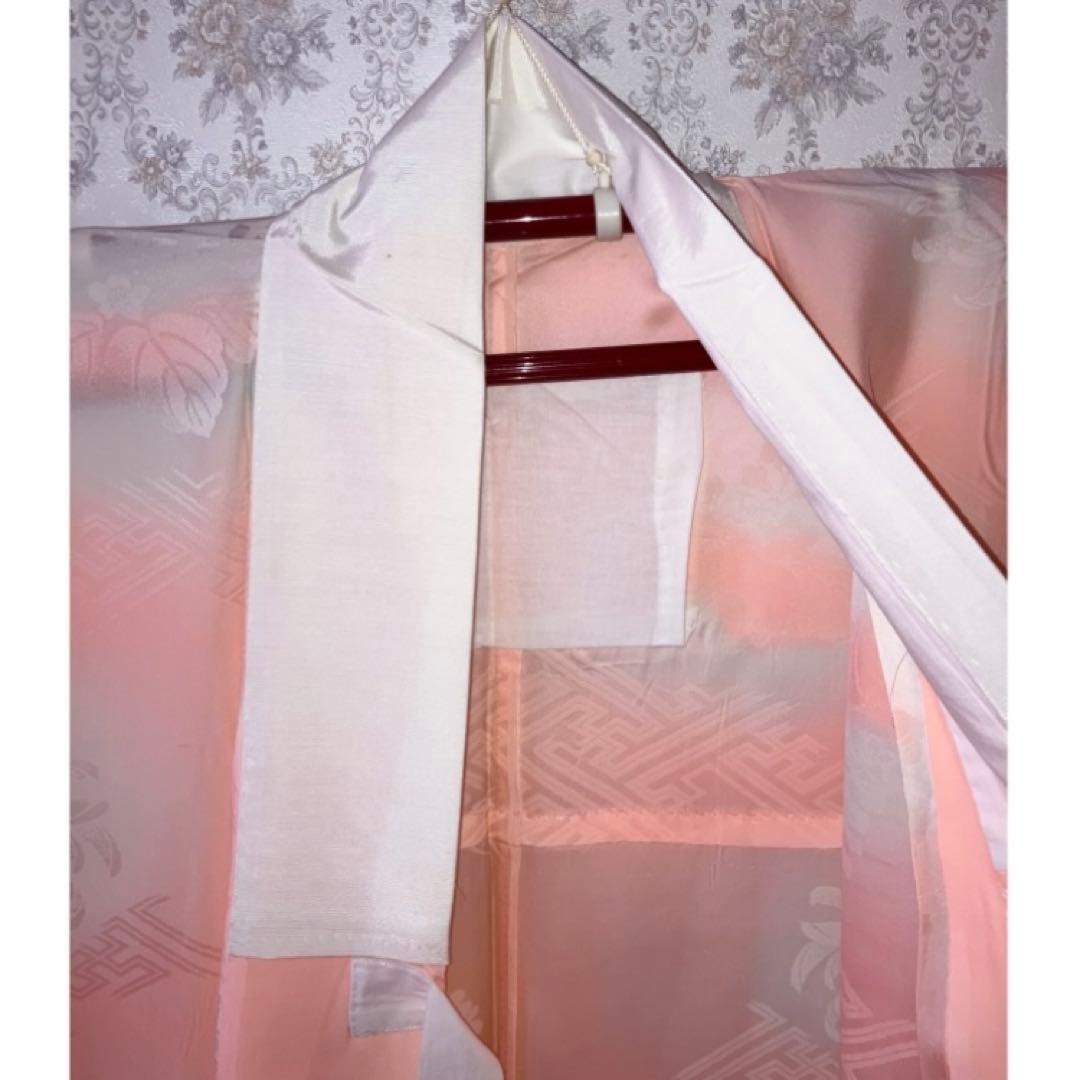 【扇柄 牡丹柄 熨斗目 】ムラサキ 振袖 豪華