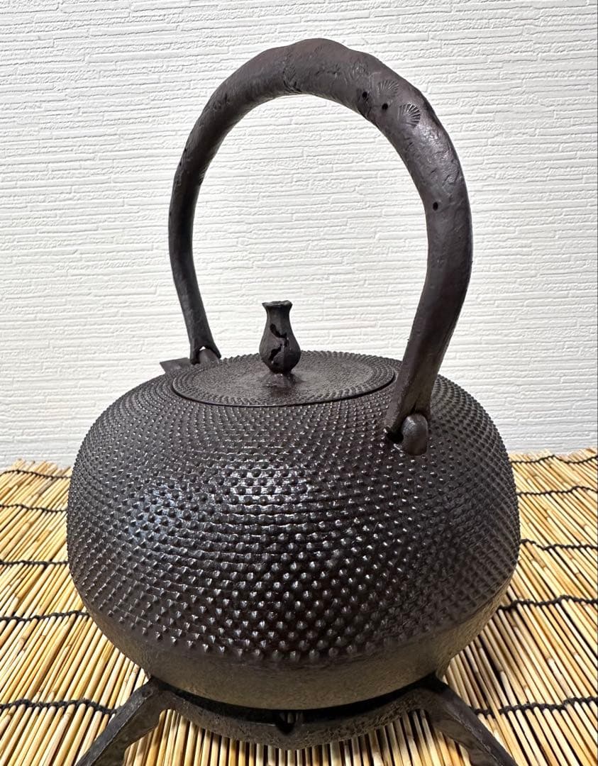 未使用品、南部喜州 (及川 喜徳)造　鍛治打袋鉉　１８型　フラ様　売約済み