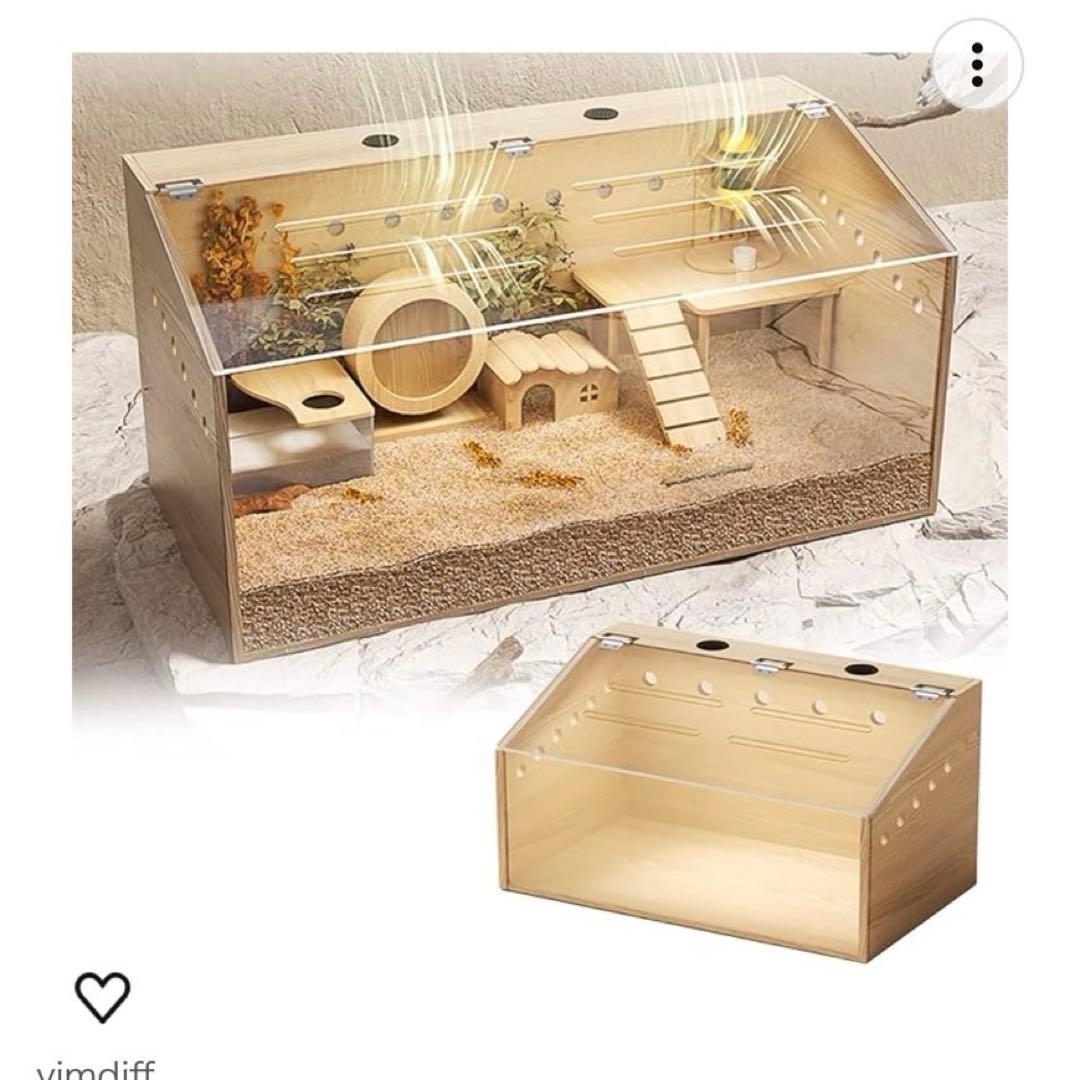 小動物木製ケージ 80x40x40CM