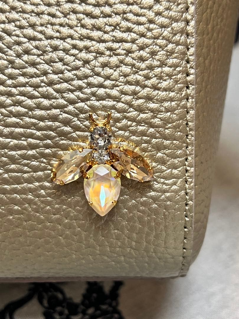 【タグ付き未使用】A.D.M.J. Bee ハンドバッグ シャンパンゴールド