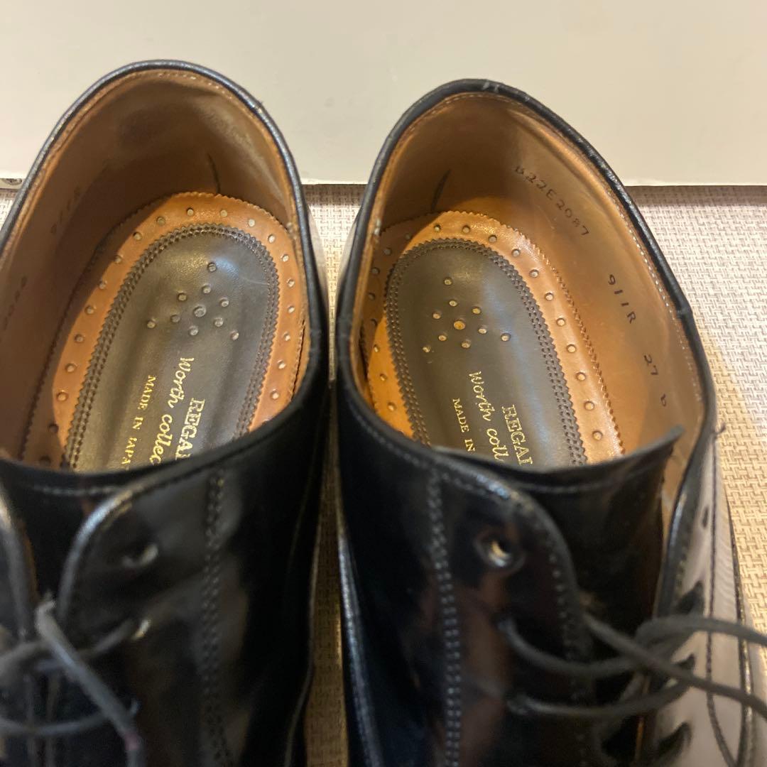 リーガル REGAL 911R ストレートチップ ガラスレザー 27cm