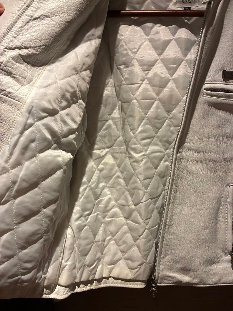 クロスモチーフ　レザージャケット　XLシングルライダース