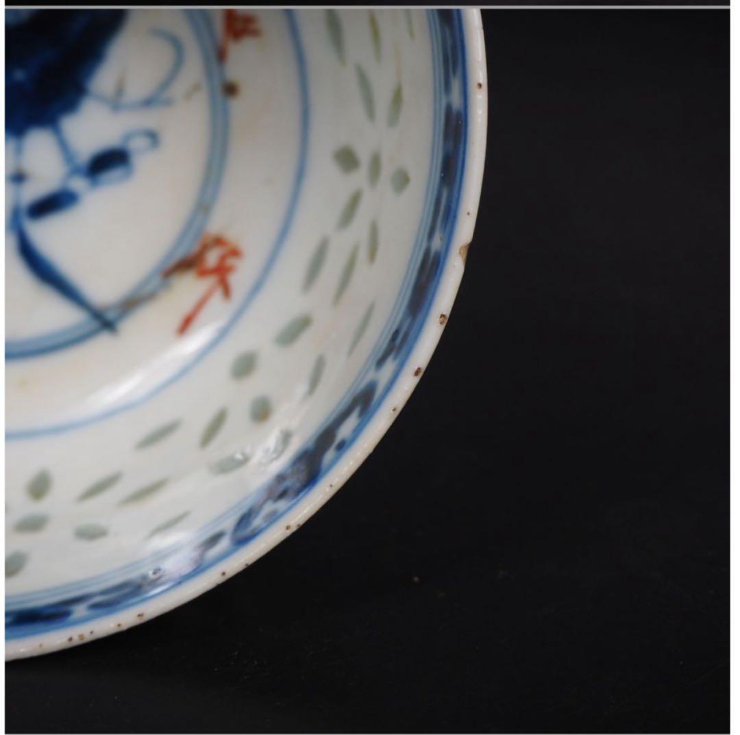 送料無料　康熙年製蛍手茶碗・茶筒・茶杓　茶器揃　　検/中国古玩骨董明代清代乾隆