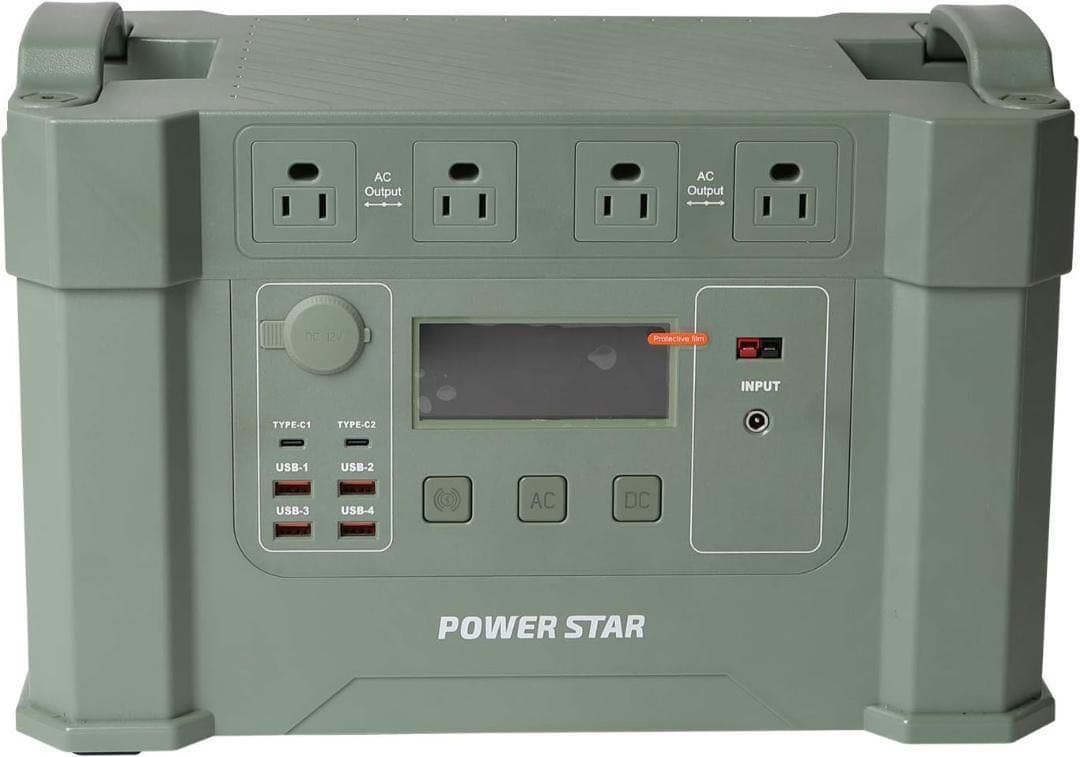 POWER STAR ポータブル電源 1700Wh 2000w ソーラーパネル付