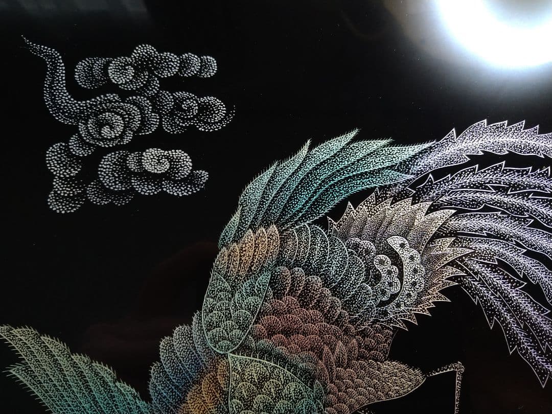 輪島塗沈金 鳳凰図パネル