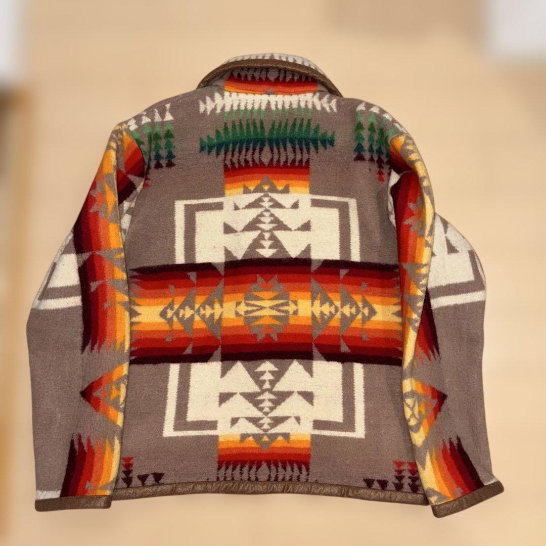 Houston 幾何学模様 ウールジャケット M