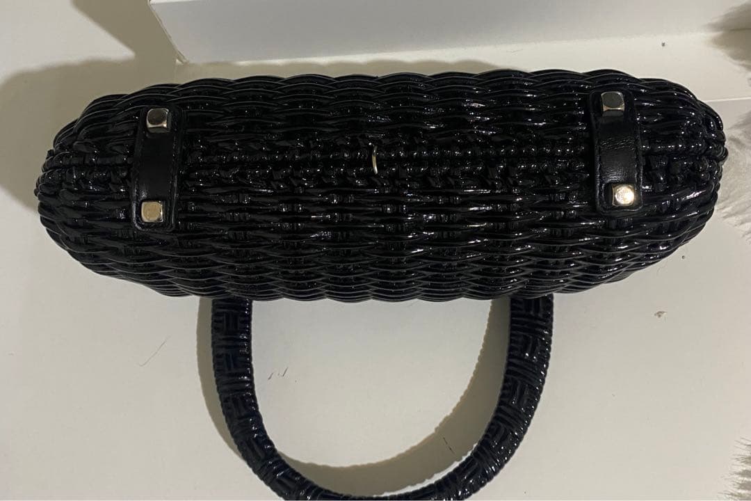 最終値下げ Ferragamo ガンチーニ バッグ ラタン　かご　クランチ