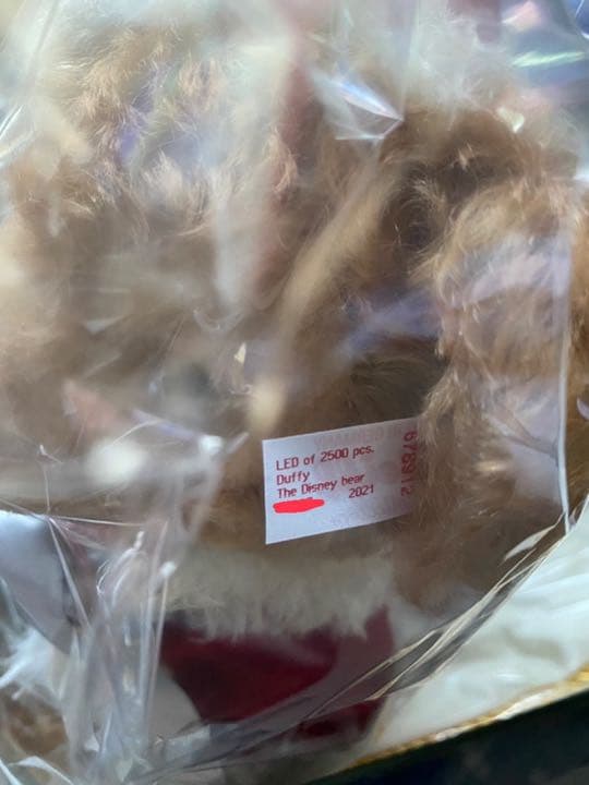 シュタイフ　ダッフィー　クリスマス　ぬいぐるみ　シリアルナンバー60番代