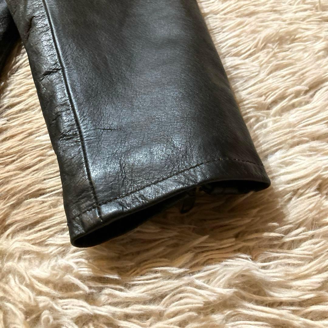 【DEGNER】 カウレザートラッカージャケット　 黒　M（大きめサイジング）