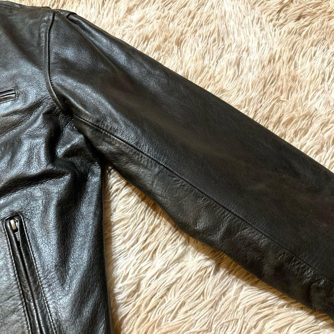 【DEGNER】 カウレザートラッカージャケット　 黒　M（大きめサイジング）