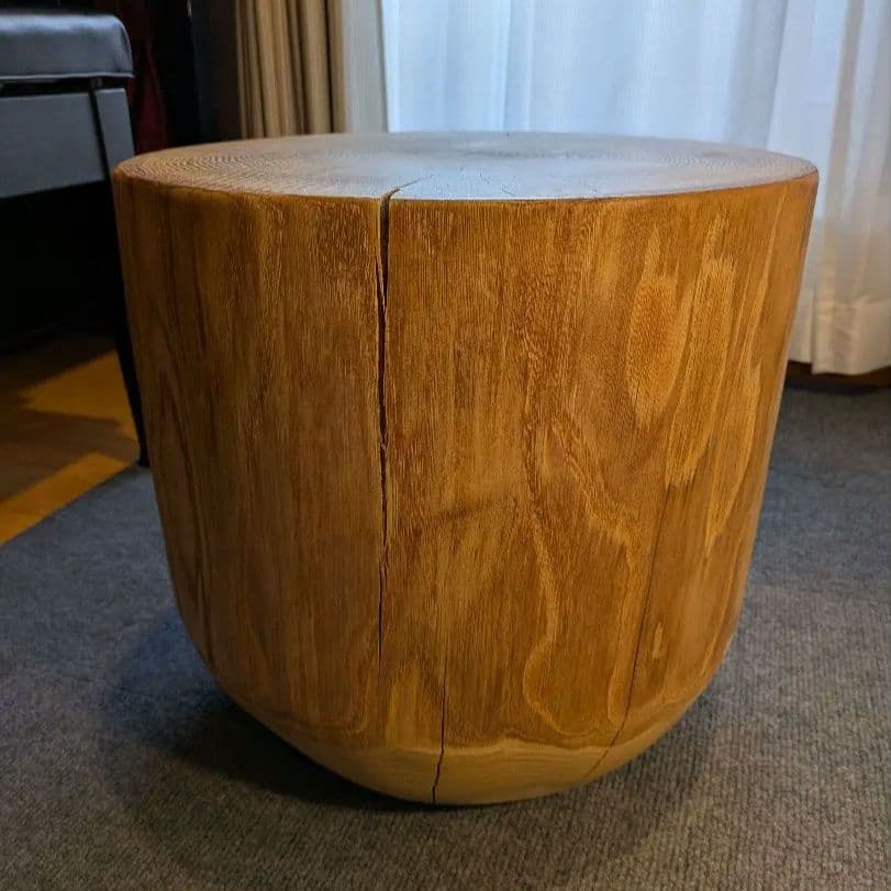 栗　大型　天然木　椅子　スツール　 テーブル　高さ約38㎝