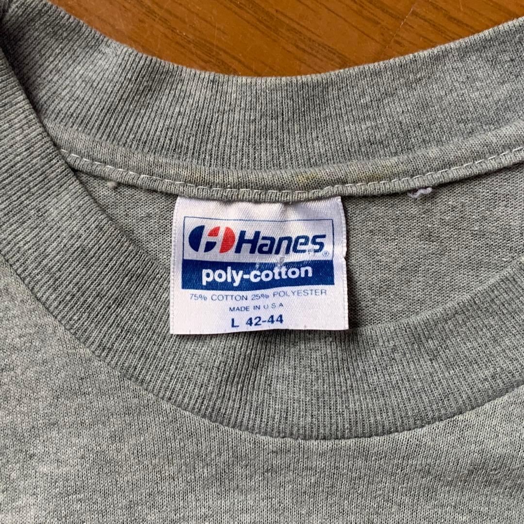 USA製80s◎OLD Hanes レミゼラブル 袖裾シングル グレー L