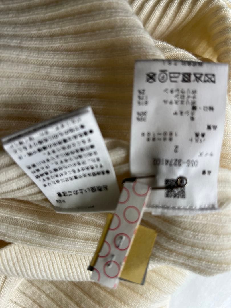 パーリーゲイツ　ウールカシミアホワイトロゴセーター