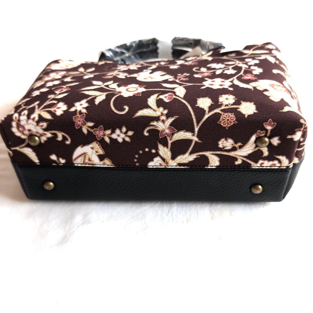 [新品] 皇室御用達　京都　岡重　花柄 和装バッグ