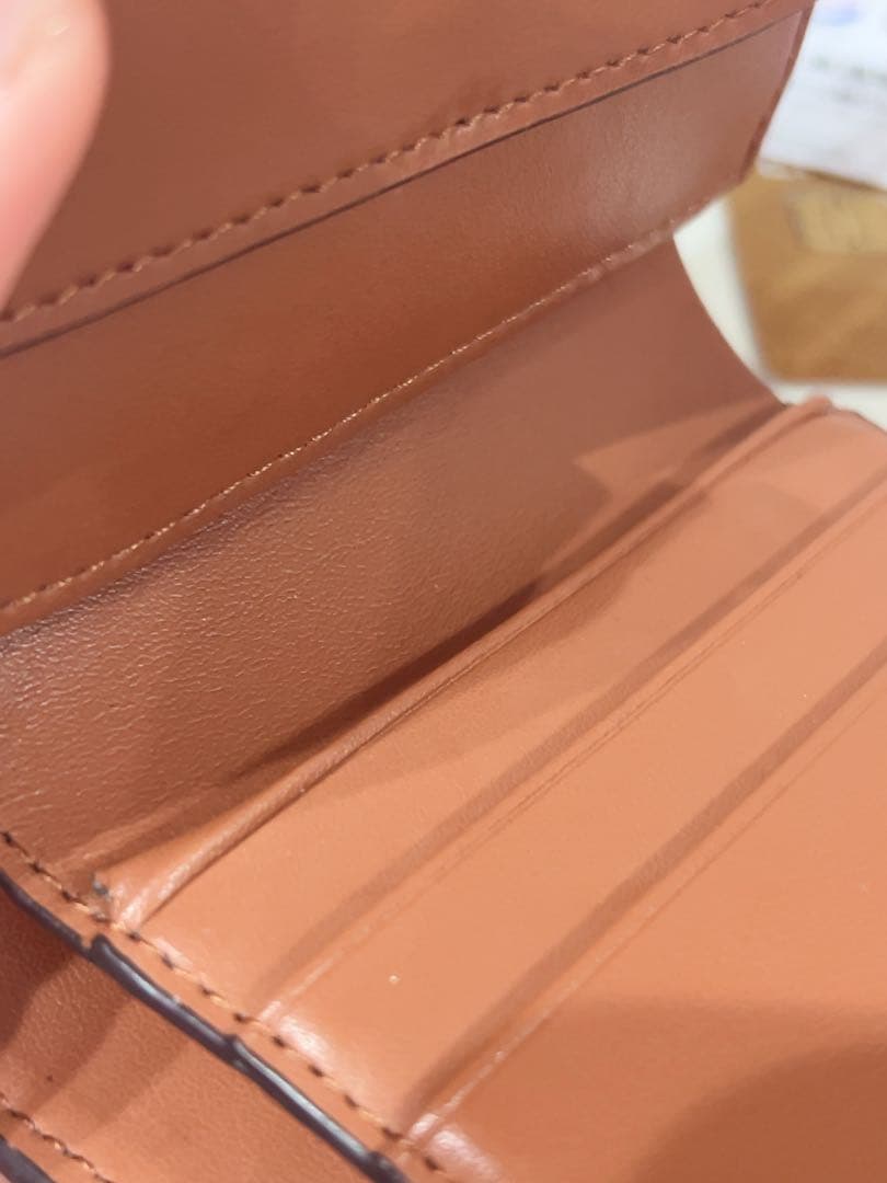 レザー/トリオンフ/スモール/三つ折り財布/ブラウン/ゴールド金具